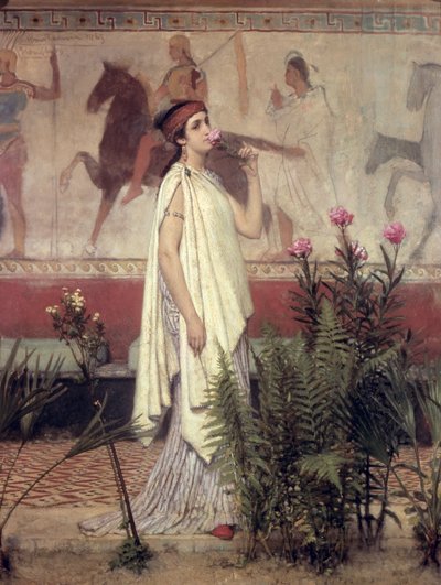 Uma mulher grega, 1869 de Lawrence Alma Tadema